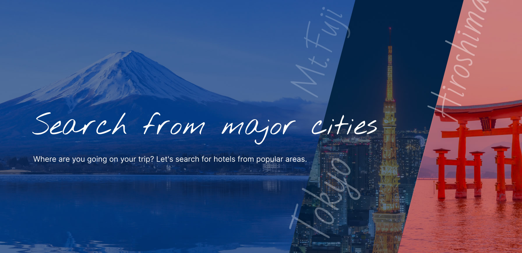 Search from major cities